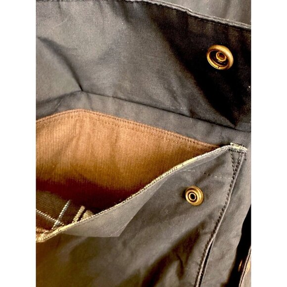 Lands’ End Mens Large (42-44) Bayfield Cotton Parka Barn Jacket Navy Blue 486014 - Picture 8 of 16